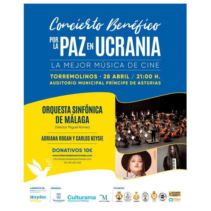 La Orquesta Sinfónica de Málaga ofrecerá un concierto benéfico por la paz en Ucrania el 28 de abril