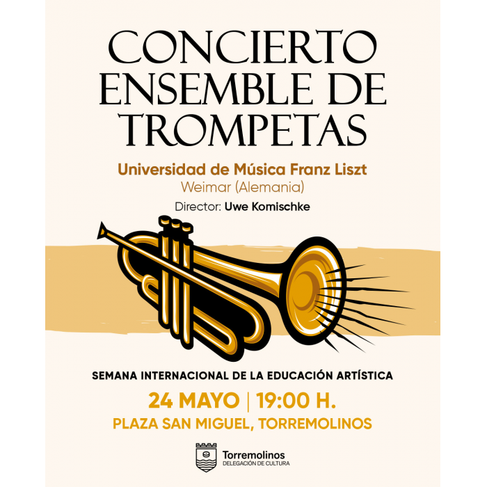 Un Ensemble de Trompetas de alumnos alemanes conmemora la Semana Internacional de la Educación Artística en Torremolinos