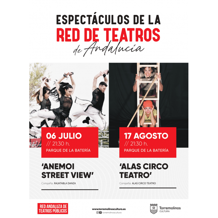 El Parque La Batería acogerá una representación gratuita de la compañía Alas Circo Teatro