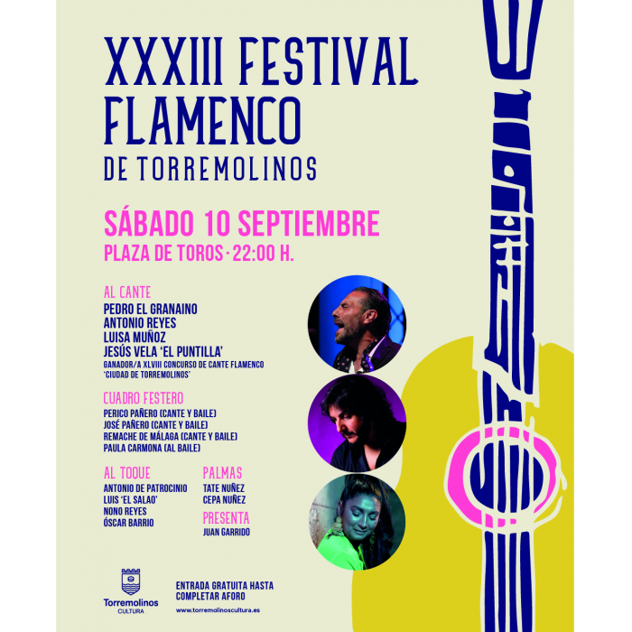 Pedro “ El Granaíno”, Antonio Reyes y Antonio de Patrocinio entre los artistas del XXXIII Festival Flamenco de Torremolinos