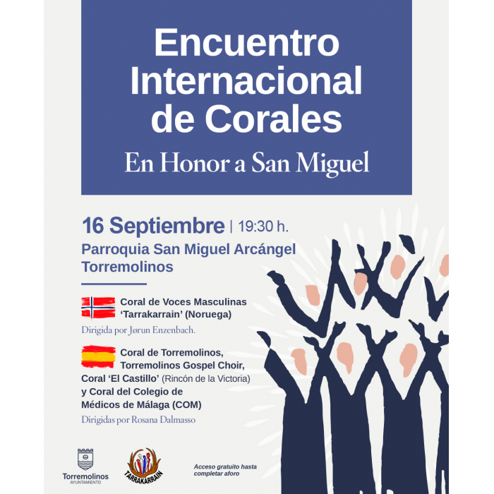 Torremolinos celebrará un Encuentro Internacional de Corales en el marco de las Fiestas de San Miguel