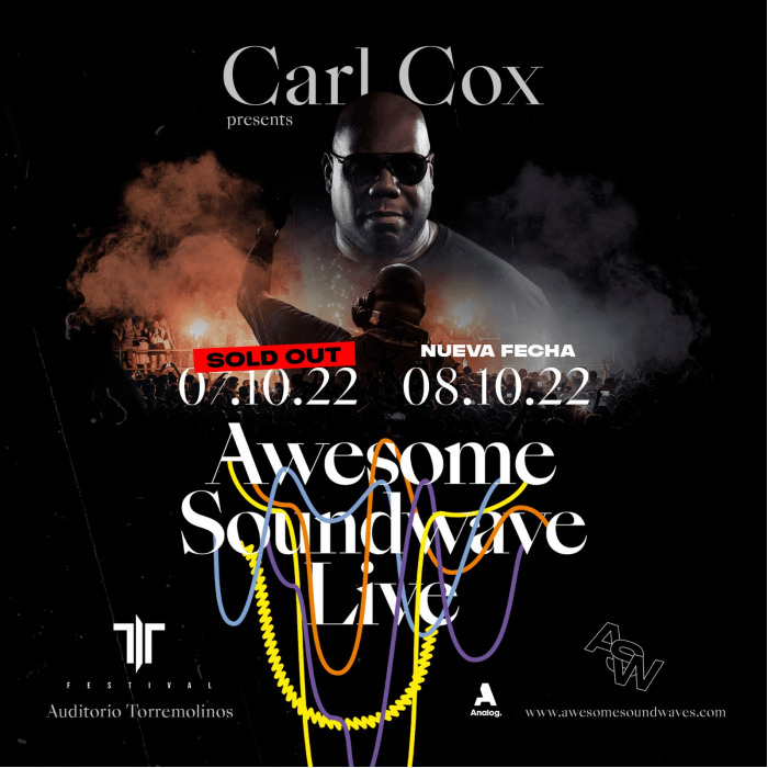 El Dj Carl Cox llega al Auditorio de Torremolinos con dos sesiones de ‘Awesome Soundwave Live’
