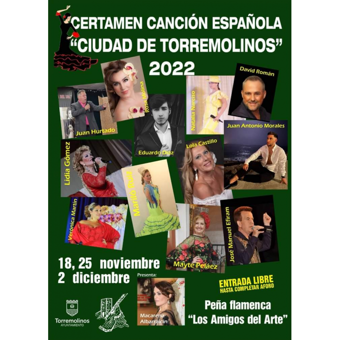 El ‘Certamen de Canción Española’ se celebrará durante tres noches en la Peña Flamenca Los Amigos del Arte
