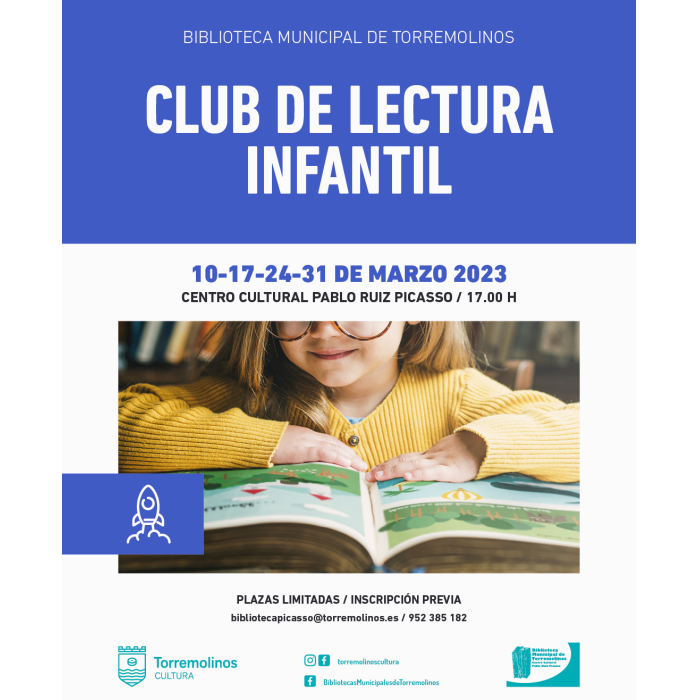 El mes de marzo comprende cuatro nuevas sesiones del Club de Lectura Infantil