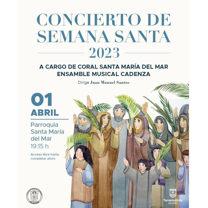 La Parroquia Santa María del Mar acogerá el 1 de abril un Concierto de Semana Santa