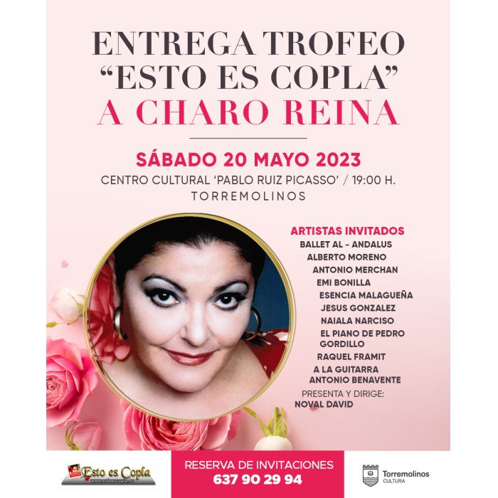 ‘Esto es copla’ entrega en Torremolinos su trofeo anual a la artista Charo Reina