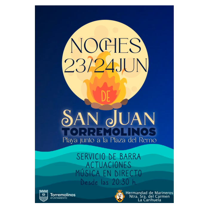 La Hermandad de Marineros celebra la noche de San Juan con hogueras, música en directo y barra a precios populares