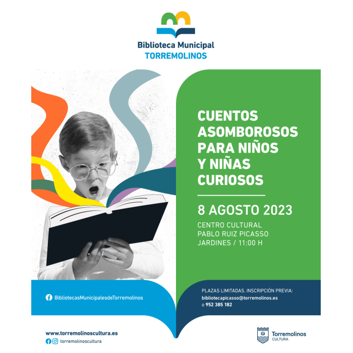 El 8 de agosto tendrá lugar la actividad ‘Cuentos asombrosos para niños y niñas curiosos’