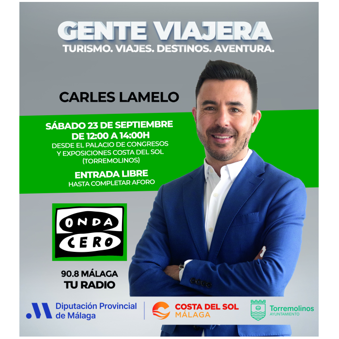 El programa de radio ‘Gente Viajera’ se realizará desde Torremolinos el próximo 23 de septiembre