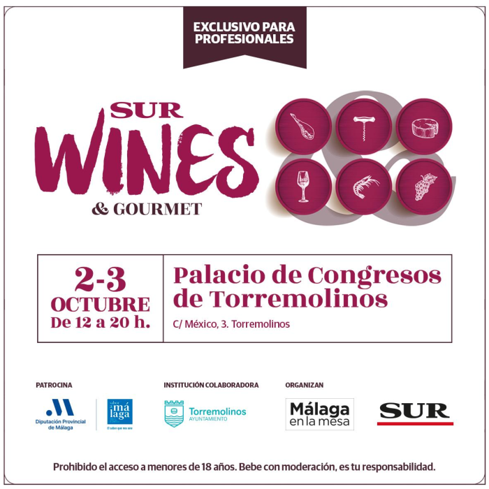 El Palacio de Congresos de Torremolinos acoge los días 2 y 3 de octubre el SUR Wines & Gourmet