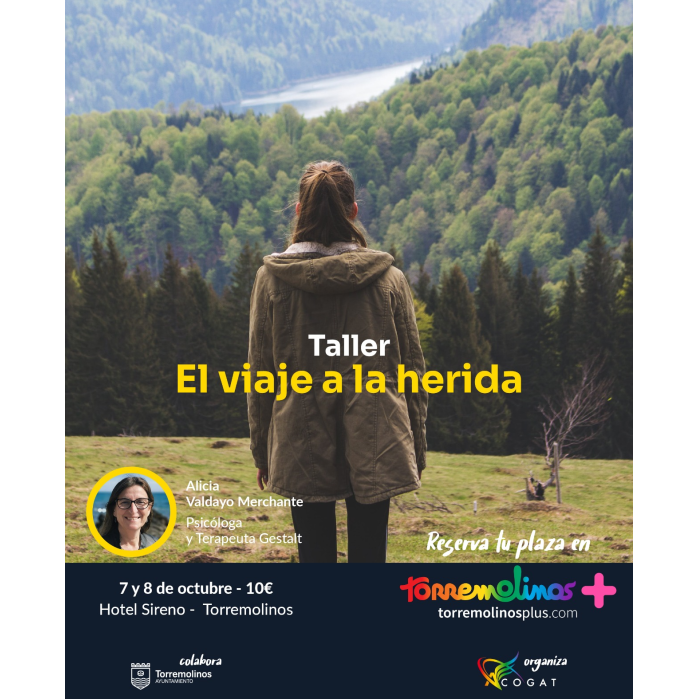 El taller ‘El viaje a la herida. Una llamada a la toma de conciencia de nuestras emociones’ tendrá lugar el 7 y 8 de octubre en Torremolinos