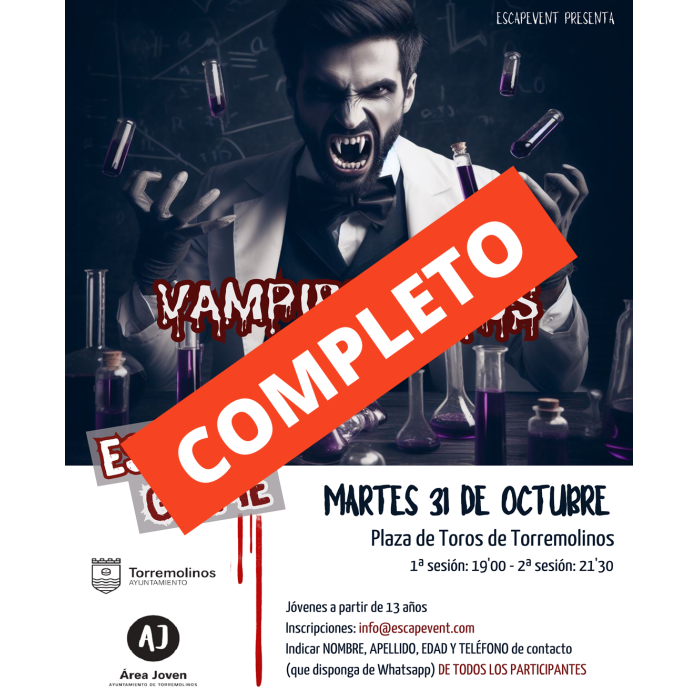 Los jóvenes de Torremolinos podrán disfrutar del Escape Game ‘Vampire Virus’ en Halloween