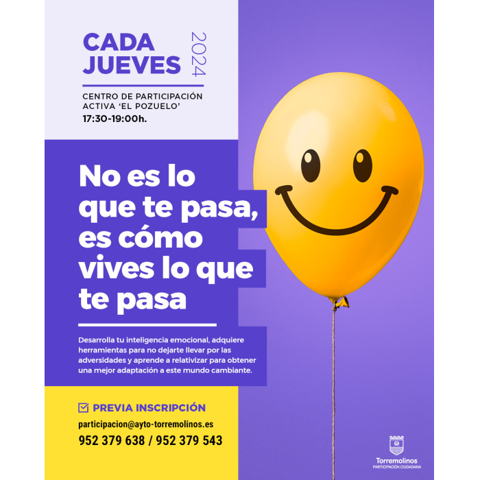 Este mes de febrero, nuevas sesiones del taller interactivo ‘No es lo que te pasa. Es cómo vives lo que te pasa’