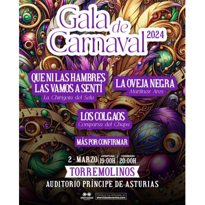 Las agrupaciones de Martínez Ares, el Chapa y el Selu actuarán en la Gala de Carnaval 2024