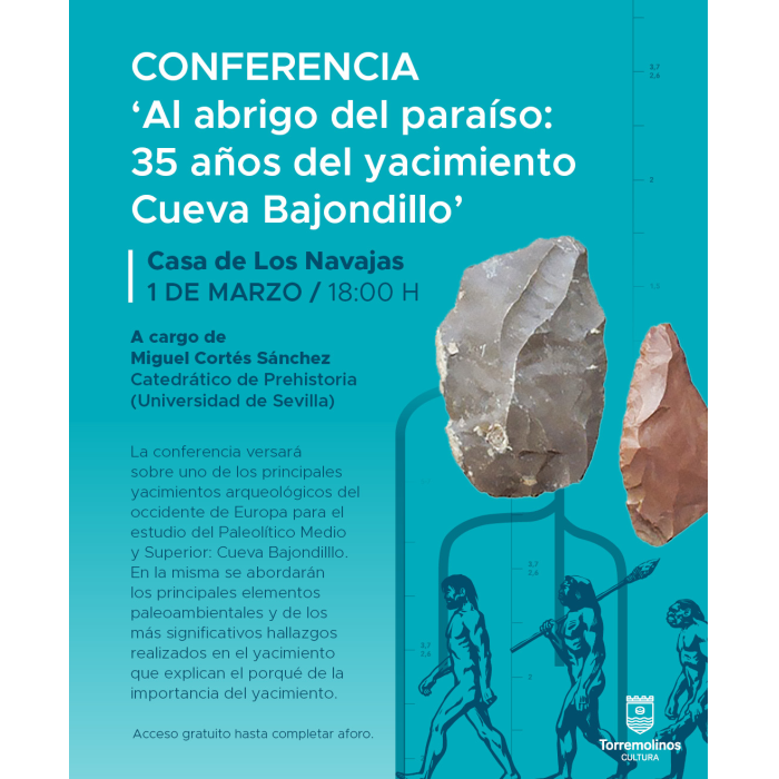 El Catedrático de Prehistoria, Miguel Cortés, ofrecerá una conferencia sobre la Cueva Bajondillo