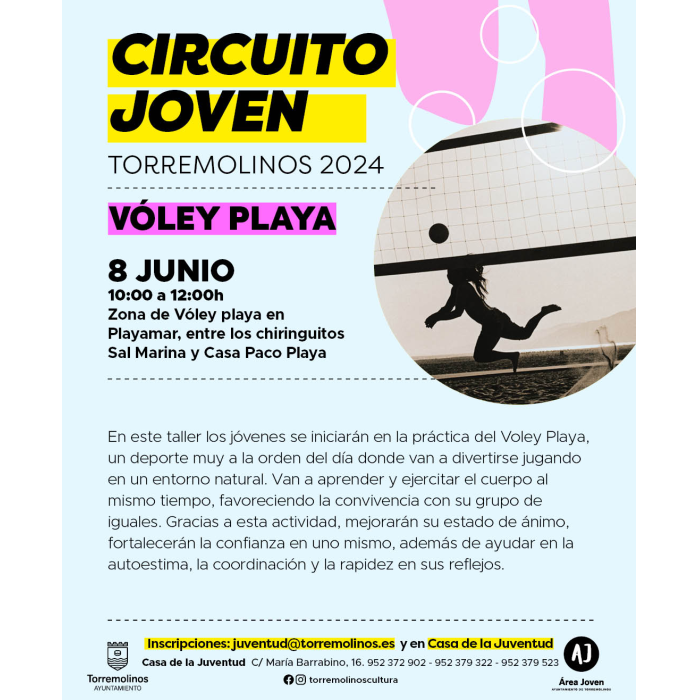 Los jóvenes podrán practicar vóley-playa dentro de las actividades del ‘Circuito Joven’