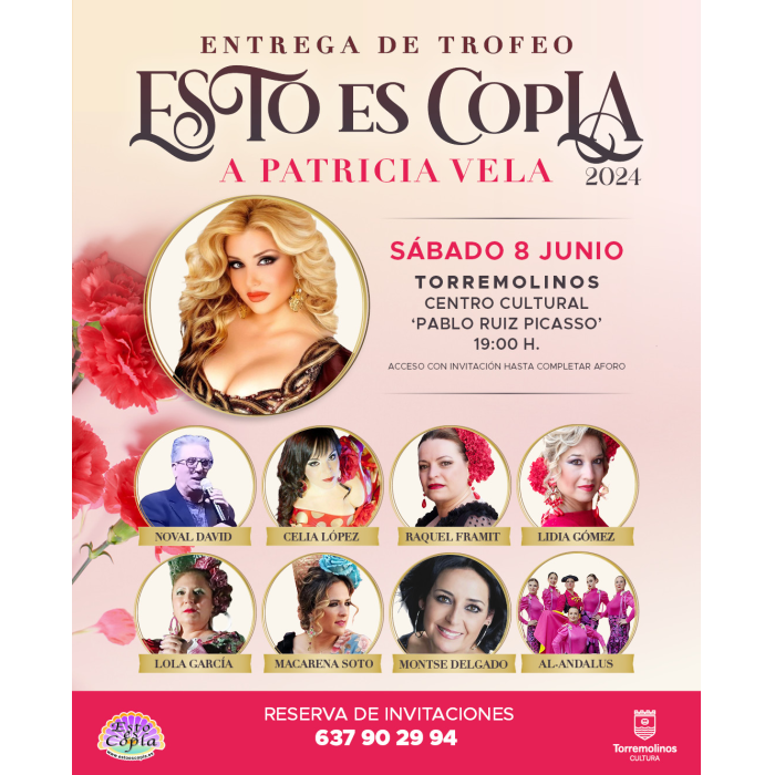 El centro cultural acoge la entrega de trofeo ‘Esto es copla’ a Patricia Vela