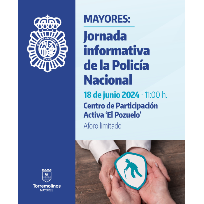 El 18 de junio tendrá lugar una Jornada Informativa de la Policía Nacional para mayores