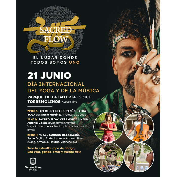 Torremolinos celebra el Día Internacional del Yoga y de la Música con diversas actividades en el Parque de la Batería