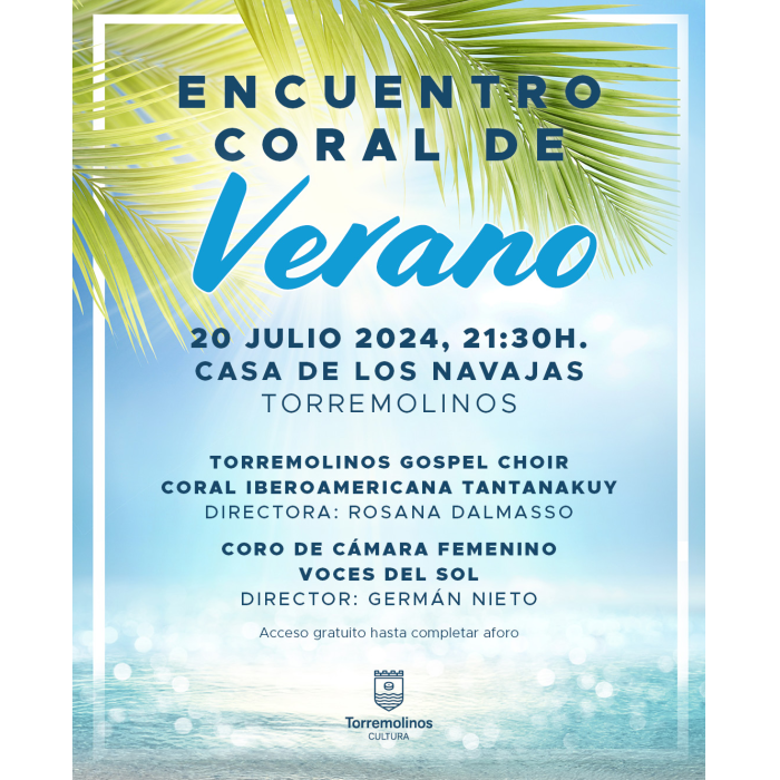 El ‘Encuentro coral de verano’ se celebrará el 20 de julio y contará con varias agrupaciones