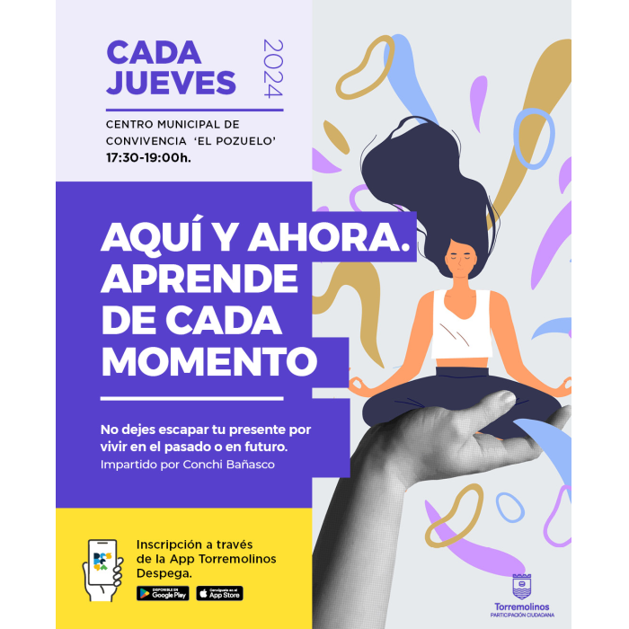 Abiertas las inscripciones para el taller motivacional ‘Aquí y ahora. Aprende de cada momento’