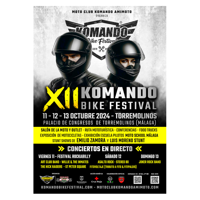 Torremolinos acoge este fin de semana el XII Komando Bike Festival con más bandas y más exhibiciones