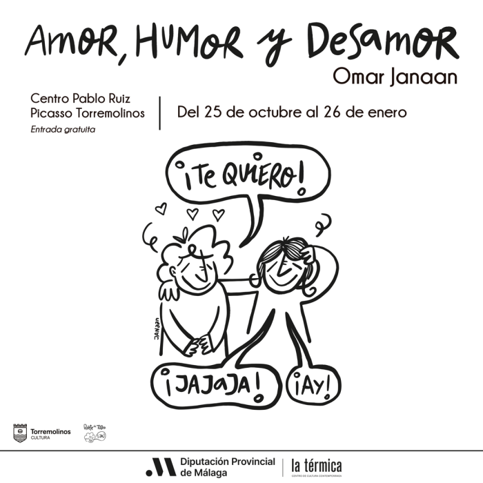 La Térmica trae las viñetas de Omar Janaan sobre ‘Amor, humor y desamor’ al Centro Cultural Pablo Ruiz Picasso de Torremolinos
