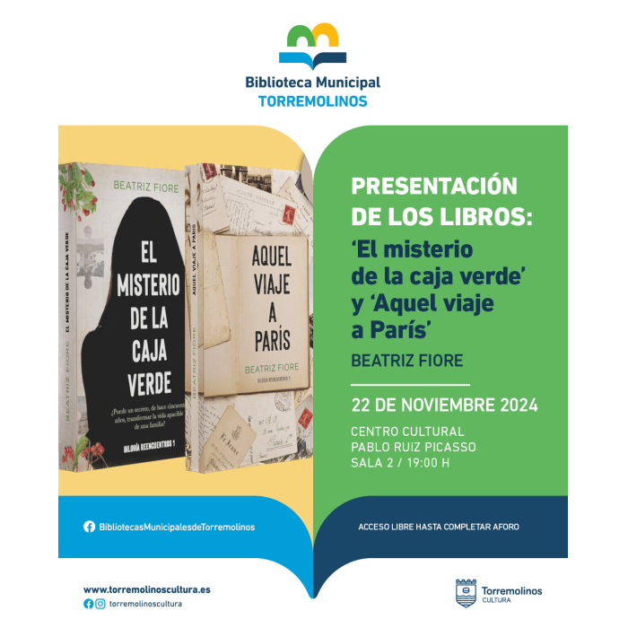 Beatriz Fiore presenta sus libros ‘El misterio de la caja verde’ y ‘Aquel viaje a París’