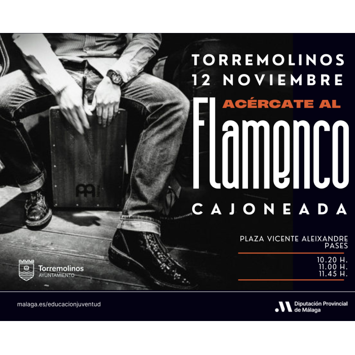 Torremolinos acogerá una de las cajoneadas que ponen el broche final a los talleres organizados por la Diputación de Málaga con motivo del Día Internacional del Flamenco