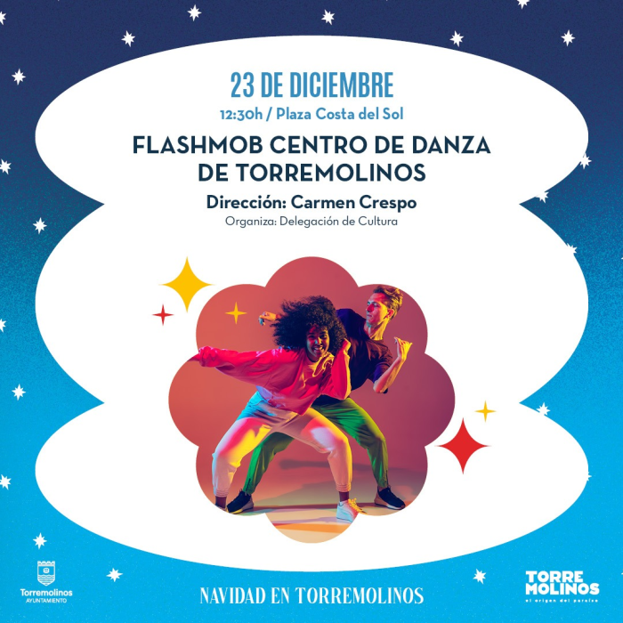 Más de 90 alumnos del Centro de Danza de Torremolinos participan en un flashmob navideño 