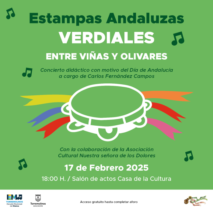 La Casa de la Cultura acogerá un concierto didáctico sobre verdiales con motivo del Día de Andalucía