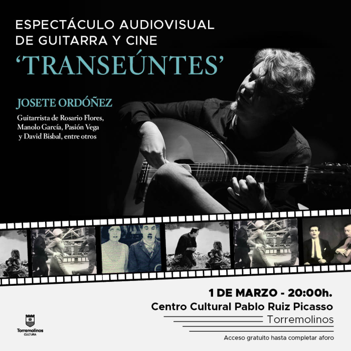 El centro cultural acoge un espectáculo audiovisual de guitarra y cine con Josete Ordóñez