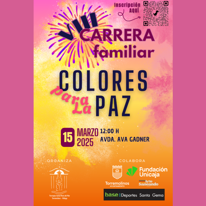 La VIII carrera familiar `Colores para la Paz´ se celebra el próximo 15 de marzo en Torremolinos