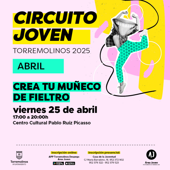 El Circuito Joven permitirá participar en un taller de muñecos de fieltro