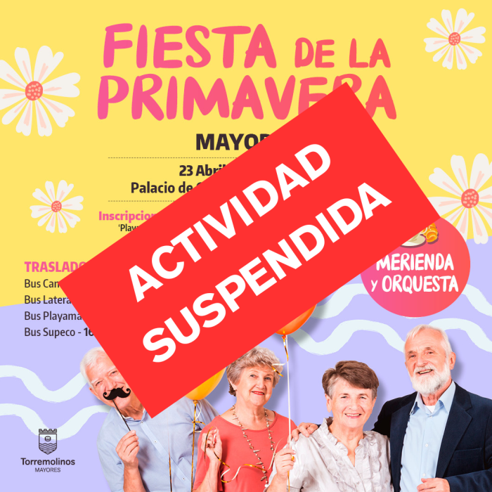 ··· Actividad suspendida debido al luto oficial decretado por el Gobierno