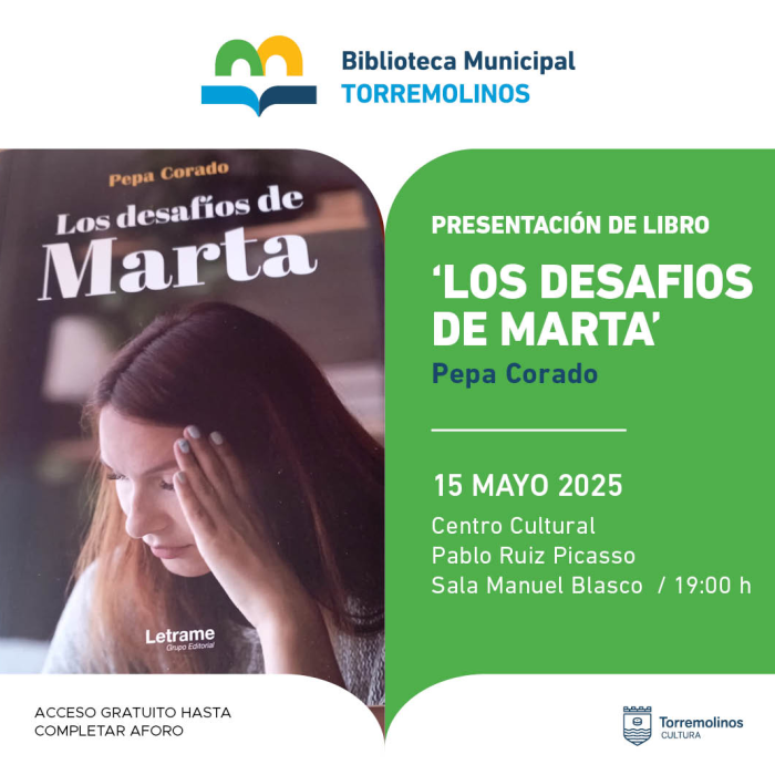 Pepa Corado presenta su libro ‘Los desafíos de Marta’ el próximo 15 de mayo
