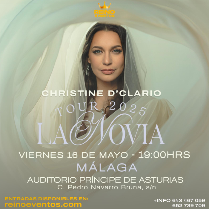 Christine D’Clario llega a Torremolinos con su gira ‘La novia’