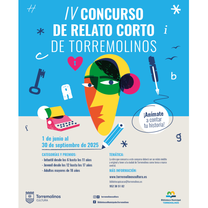 El Ayuntamiento abre el plazo de inscripción del IV Concurso de Relato Corto de Torremolinos