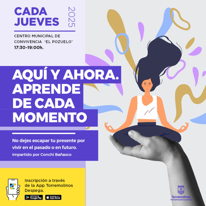 El taller motivacional ‘Aquí y ahora. Aprende de cada momento’ tendrá sus últimas sesiones en el mes de junio