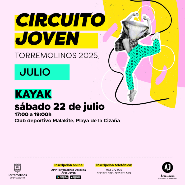 Los jóvenes podrán tomar parte en un taller de kayak gratuito