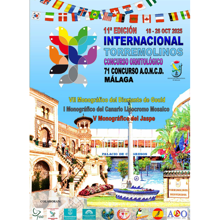 Alrededor de 4000 aves concursarán en el 11º Concurso - Exposición Ornitológica Internacional Torremolinos
