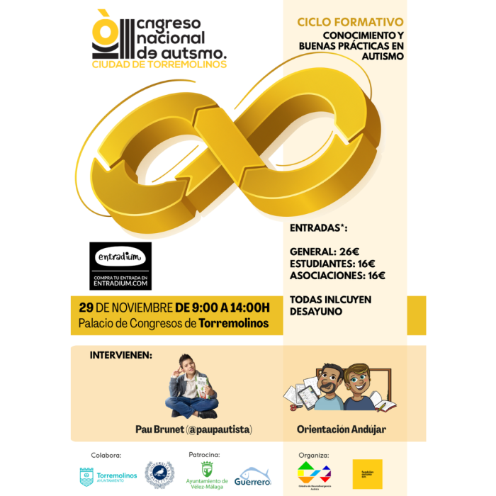 El III Congreso Nacional de Autismo ‘Ciudad de Torremolinos’ contará con el joven divulgador Pau Brunet