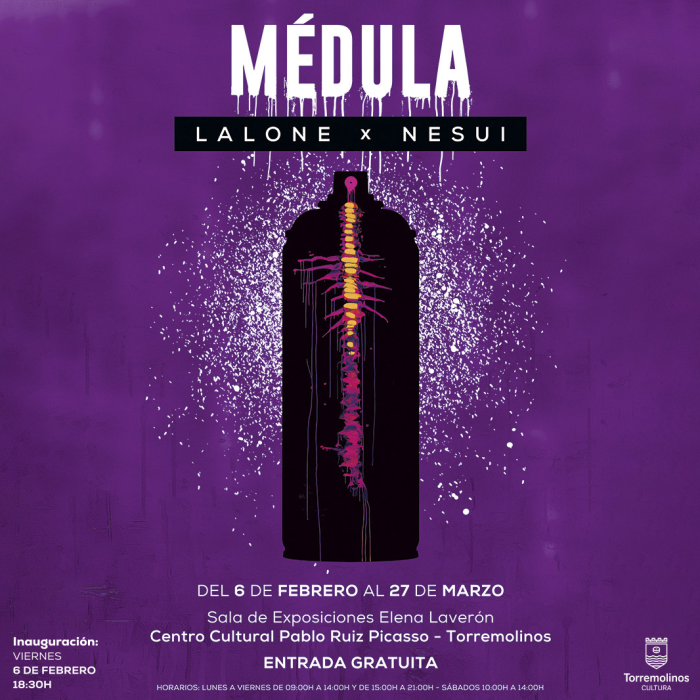 Los artistas urbanos, Lalone y Nasui, traen hasta Torremolinos su primera exposición conjunta, ‘Médula’