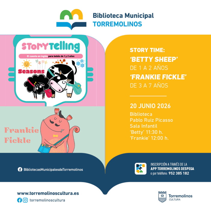 Los más pequeños podrán disfrutar de story times en la biblioteca municipal