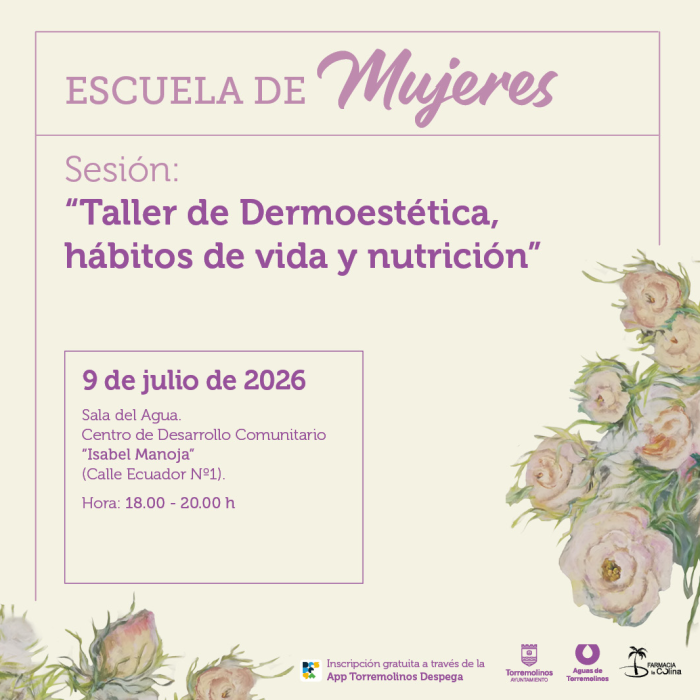 La Escuela de Mujeres programa en julio un taller de dermoestética, hábitos de vida y nutrición