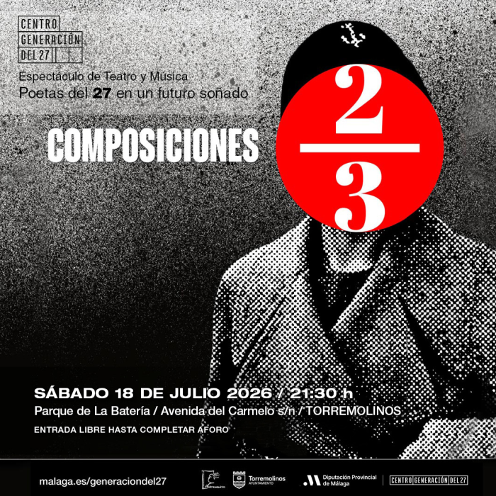 El Parque de la Batería acoge el espectáculo “Composiciones 2/3”, una propuesta escénica que reúne a grandes figuras de la Generación del 27 